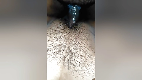 Indian babe with hairy pussy gets cum in her pussy